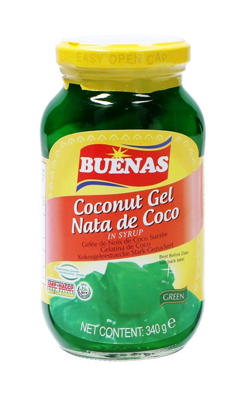 Gelatina Nata de Coco verde in sciroppo - Buenas 340 g.
